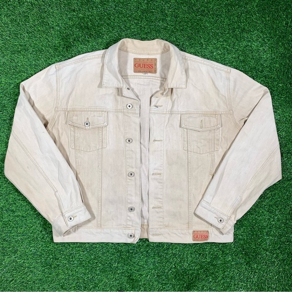Guess Other - Vintage 90s Guess cream denim jacket